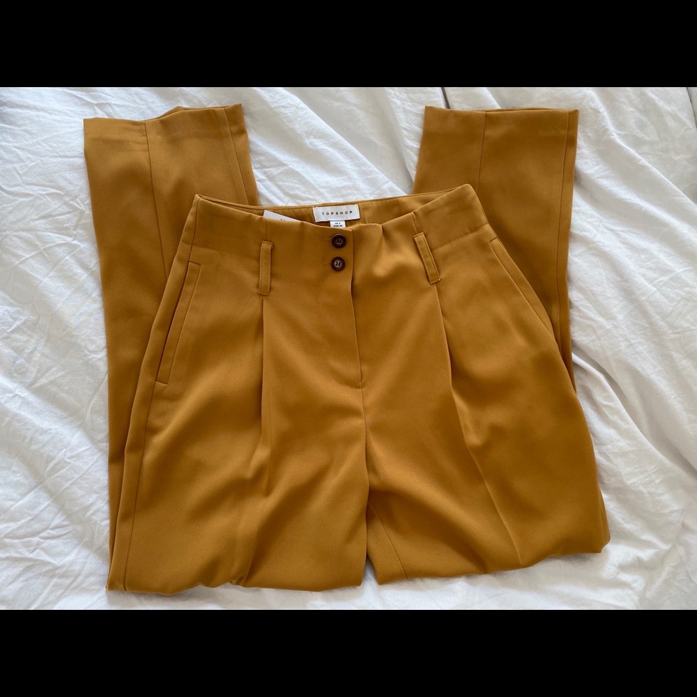 Topshop Mustard Yellow Trousers Size 2